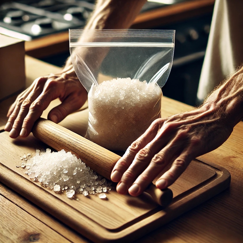 細かく砕いてから使う