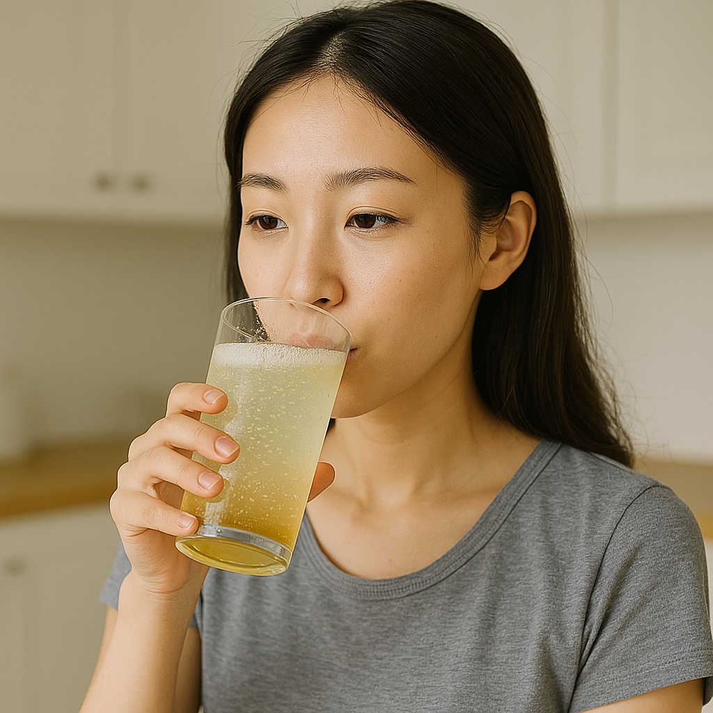 リンゴ酢とレモンを炭酸水で割ると飲みやすい？