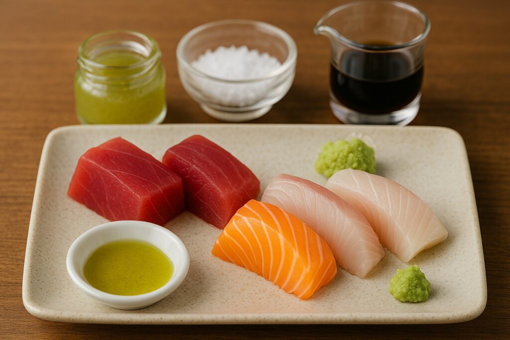 刺身を醤油なしで楽しむ食べ方のバリエーション