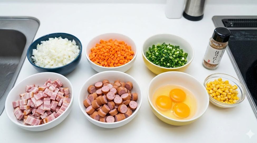 アレンジ自在なほりにしチャーハンの具材