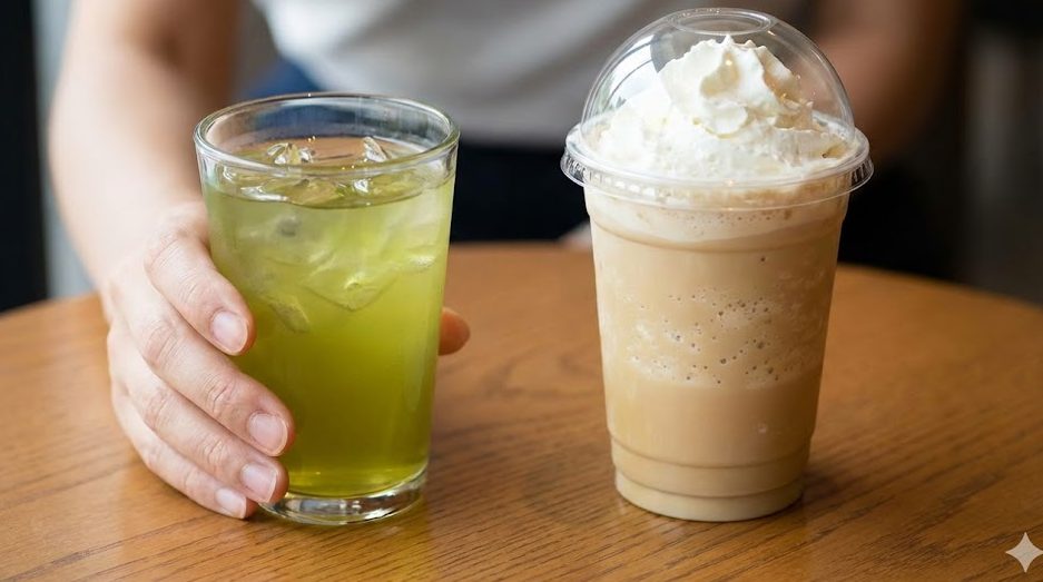 飲み物を無糖に変えて摂取を減らす