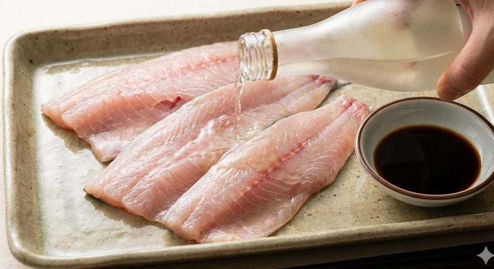 魚の臭み取りは酒と醤油で解決