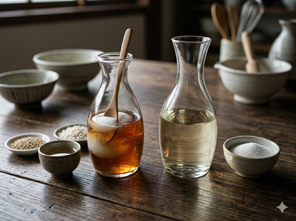 日本酒・白ワイン＋砂糖で、みりんの風味に近づける実践術