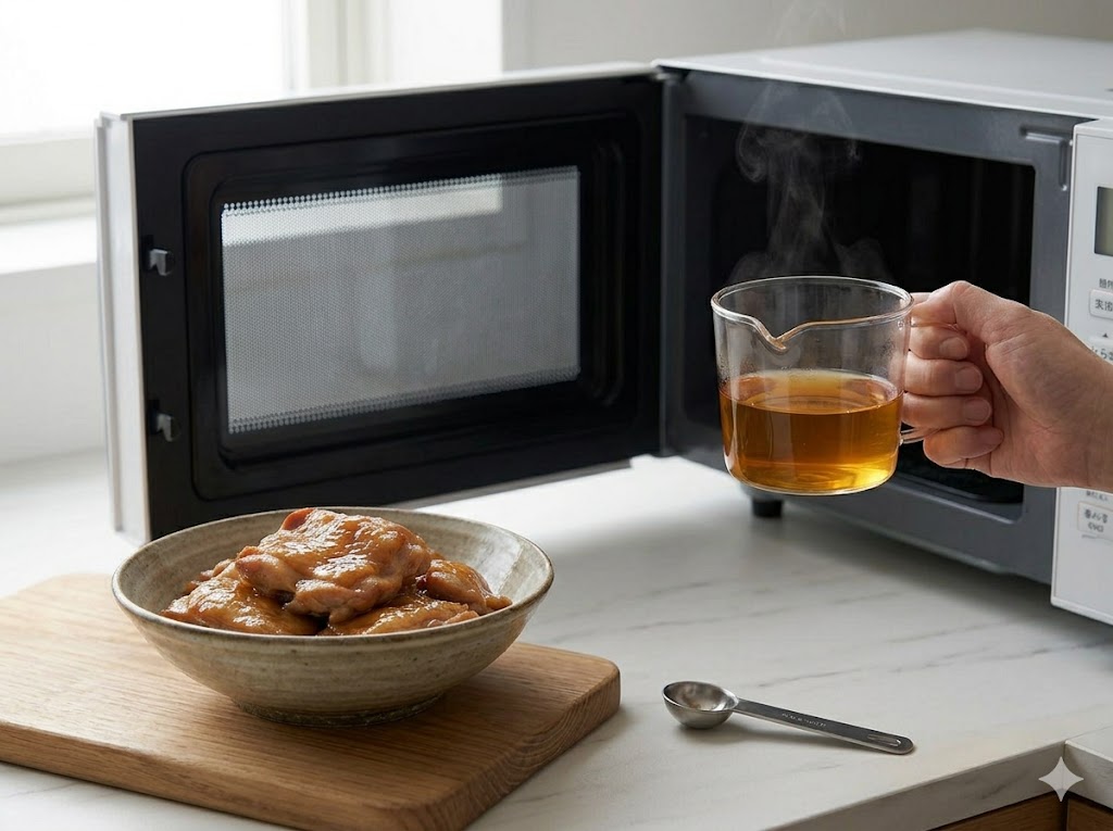 みりんを煮切るレンジ術で、いつもの料理がぐっと美味しくなります